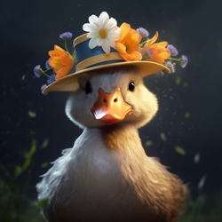 Pancakepillows_animated_duck_with_flower_hat_small_preview